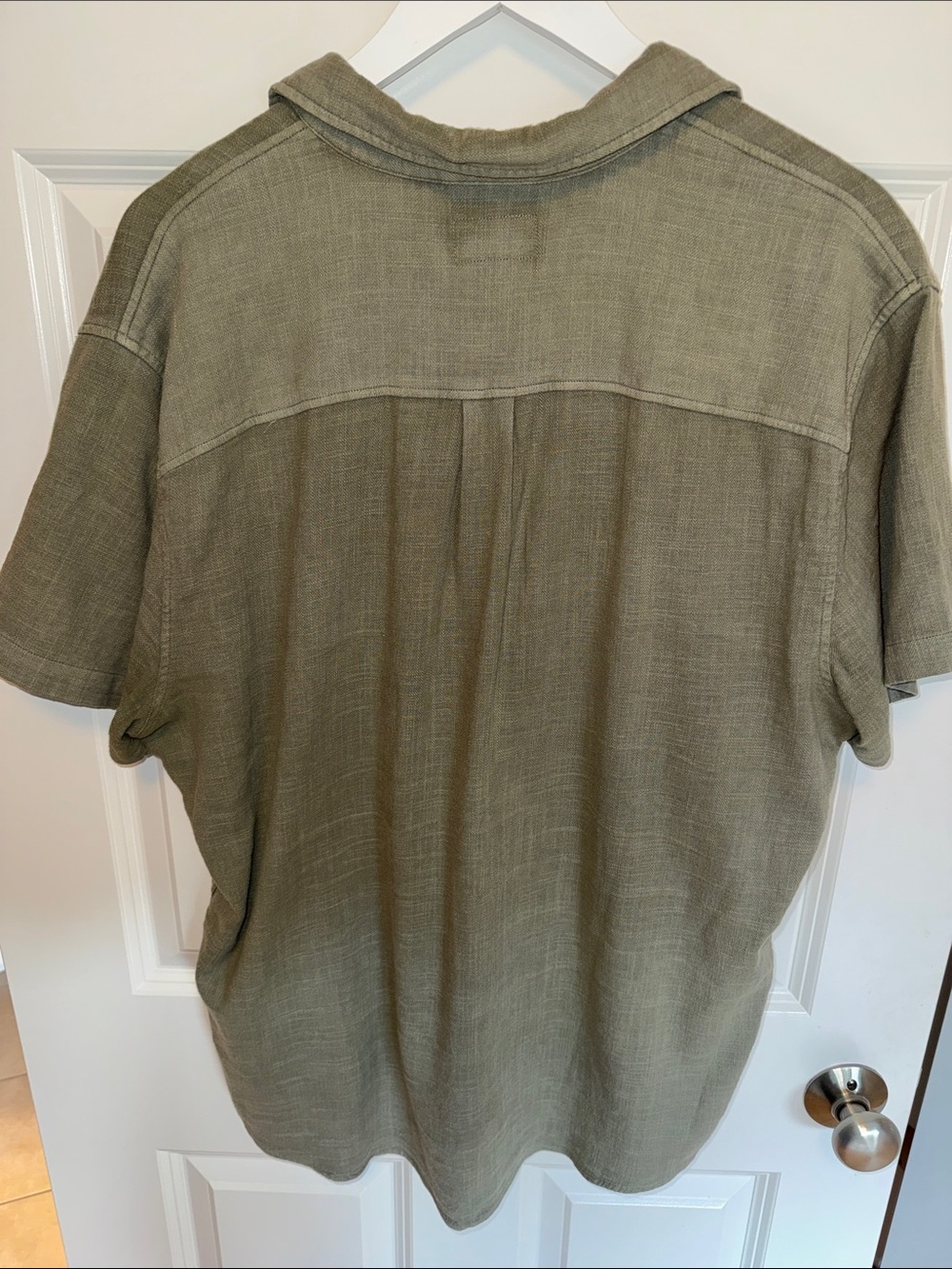 Marine Layer Olive Green Short-Sleeve Button-Down Shirt - Picture 3 of 5